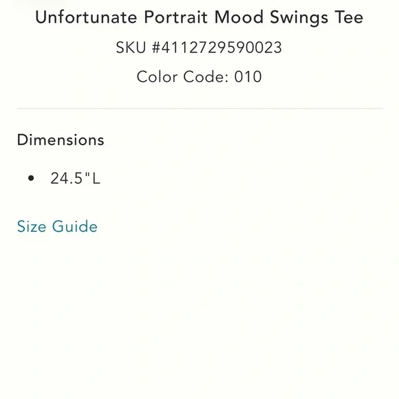 Anthropologie NWT 100% XS cotton Mood Swings tee by Unfortunate Portraits; cute! - Picture 8 of 16